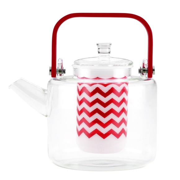 BonJour "Reverie” Glass Handblown Teapot with Bamboo Handle - Picture 2 of 2